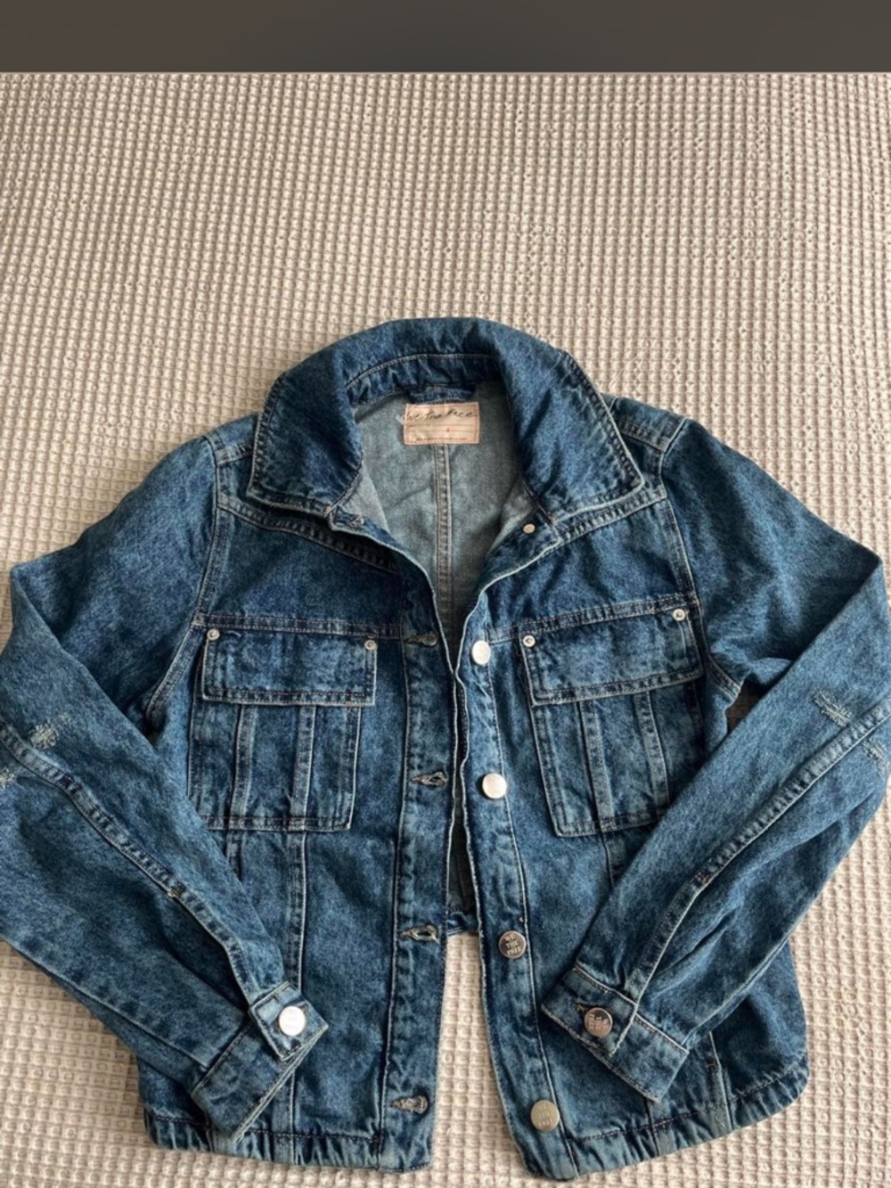Free People Blue Denim Jean Jacket
